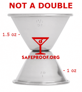 This shot jigger is NOT a Double shot