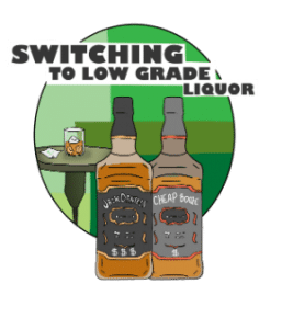 Switching liquor bottles violation