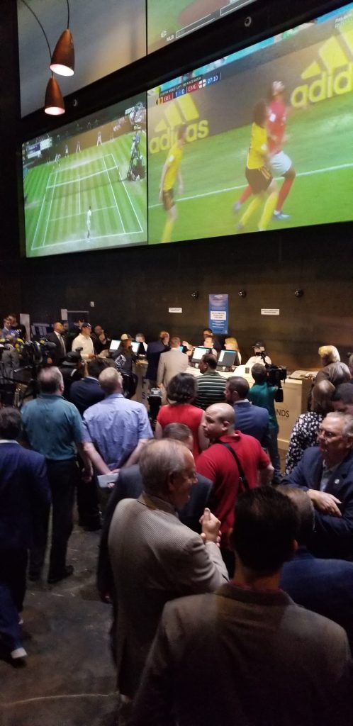 Governor of New Jersey placing sports bet