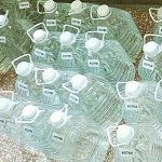 Illicit bottles of alcohol in Greece