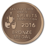 San Francisco World Spirits Competition Bronze Medal 2016 San Fran World Spirits Bronze 2016
