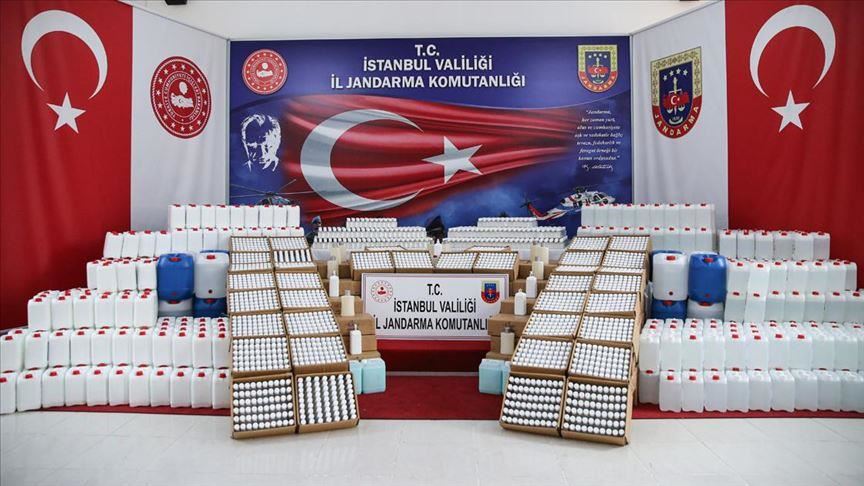 Turkish Police seized 18 tons of illicit alcohol in Turkey